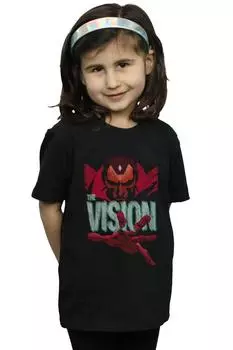 Хлопковая футболка The Vision Marvel, черный