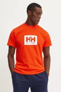 Хлопковая футболка TOKYO Helly Hansen, оранжевый