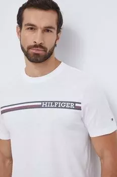Хлопковая футболка Tommy Hilfiger, белый