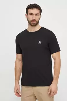 Хлопковая футболка Tommy Hilfiger, черный
