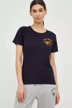 Хлопковая футболка Tommy Hilfiger, темно-синий