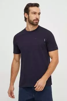 Хлопковая футболка Tommy Hilfiger, темно-синий