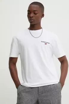Хлопковая футболка Tommy Jeans, белый