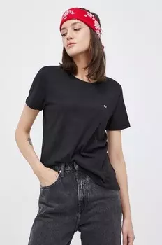 Хлопковая футболка Tommy Jeans, белый