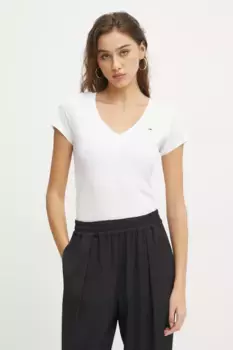 Хлопковая футболка Tommy Jeans, белый
