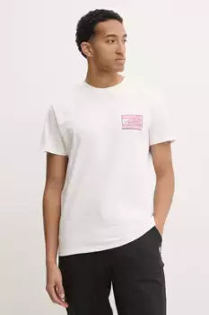 Хлопковая футболка Tommy Jeans, бежевый