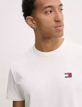 Хлопковая футболка Tommy Jeans, бежевый