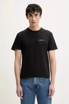 Хлопковая футболка Tommy Jeans, черный