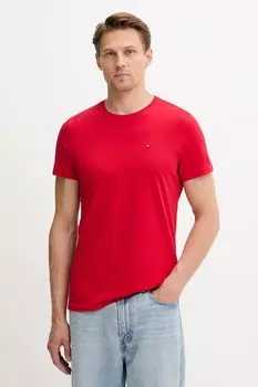Хлопковая футболка Tommy Jeans, красный