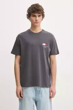 Хлопковая футболка Tommy Jeans, серый