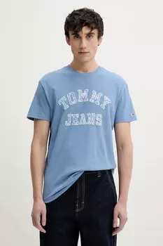 Хлопковая футболка Tommy Jeans, синий