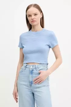 Хлопковая футболка Tommy Jeans, синий