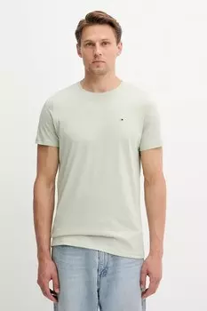Хлопковая футболка Tommy Jeans, зеленый