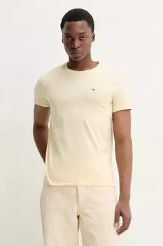 Хлопковая футболка Tommy Jeans, желтый