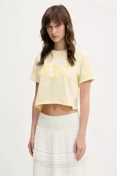 Хлопковая футболка Tommy Jeans, желтый