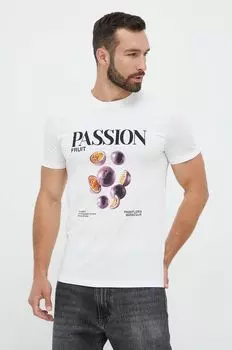 Хлопковая футболка United Colors of Benetton, белый