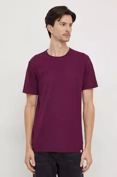 Хлопковая футболка United Colors of Benetton, фиолетовый