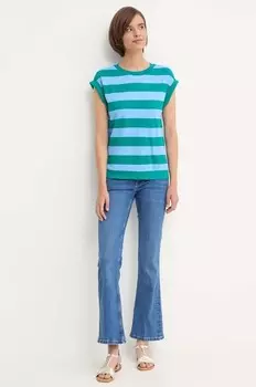 Хлопковая футболка United Colors of Benetton, мультиколор