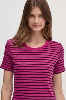Хлопковая футболка United Colors of Benetton, розовый