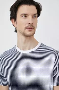 Хлопковая футболка United Colors of Benetton, темно-синий