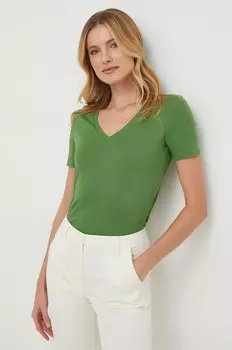 Хлопковая футболка United Colors of Benetton, зеленый
