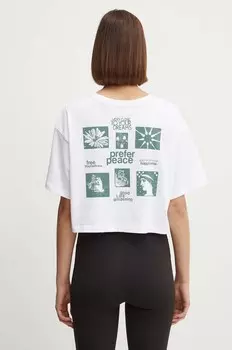 Хлопковая футболка Vans, белый