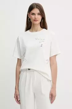 Хлопковая футболка Weekend Max Mara, белый