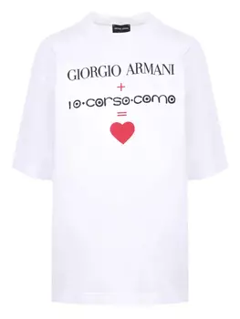 Хлопковая футболка X 10 Corso Como Giorgio Armani, белый