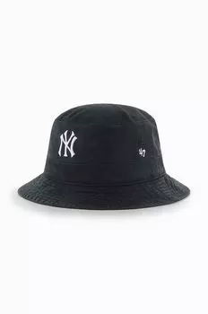 Хлопковая кепка New York Yankees 47brand, черный
