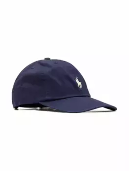 Хлопковая кепка с логотипом Ralph Lauren, тёмно-синий