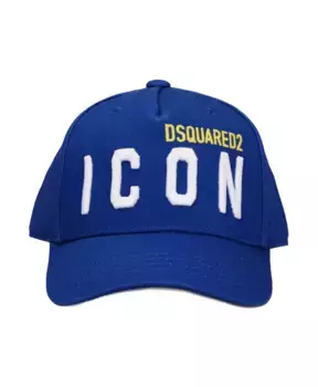 Хлопковая кепка с вышивкой Icon e Dsquared2, синий