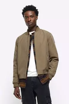 Хлопковая куртка-бомбер River Island, коричневый