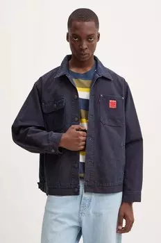 Хлопковая куртка Levi's, темно-синий
