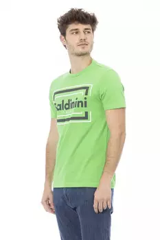 Хлопковая мужская футболка Baldinini Trend, зеленый