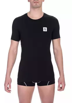 Хлопковая мужская футболка Bikkembergs, черный