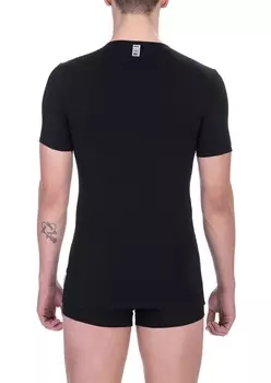 Хлопковая мужская футболка Bikkembergs, черный