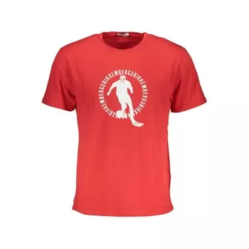 Хлопковая мужская футболка Bikkembergs, красный