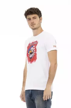 Хлопковая мужская футболка Trussardi Action, белый