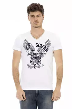 Хлопковая мужская футболка Trussardi Action, белый