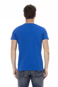 Хлопковая мужская футболка Trussardi Action, синий