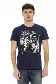 Хлопковая мужская футболка Trussardi Action, синий