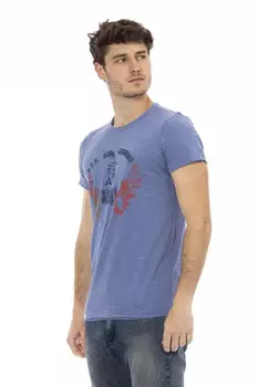 Хлопковая мужская футболка Trussardi Action, синий