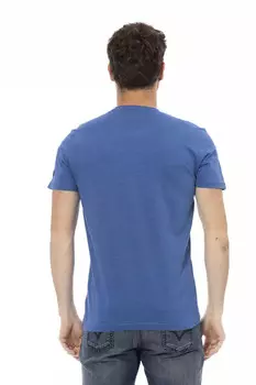 Хлопковая мужская футболка Trussardi Action, синий