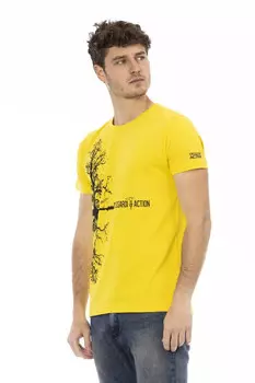 Хлопковая мужская футболка Trussardi Action, желтый