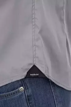 Хлопковая мужская рубашка Baldinini Trend, серый