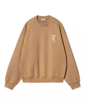 Хлопковая мужская толстовка Carhartt WIP, бежевый