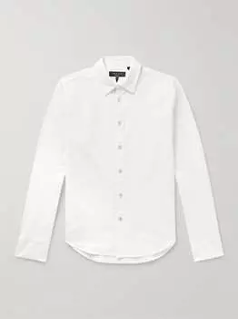 Хлопковая оксфордская рубашка RAG & BONE, белый