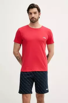 Хлопковая пижама Fila, красный