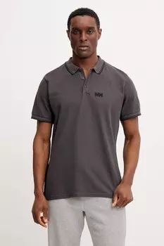 Хлопковая поло Helly Hansen, серый