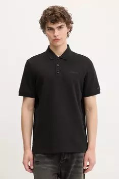Хлопковая поло Tommy Jeans, черный